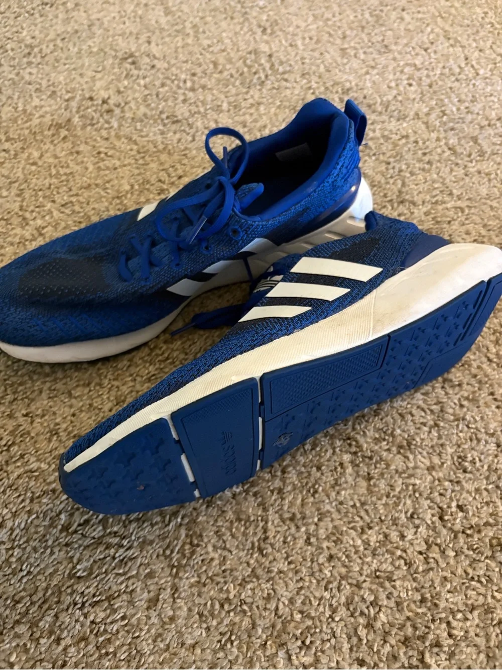 adidas Royal Blue Athletic Sneakers with White Accents